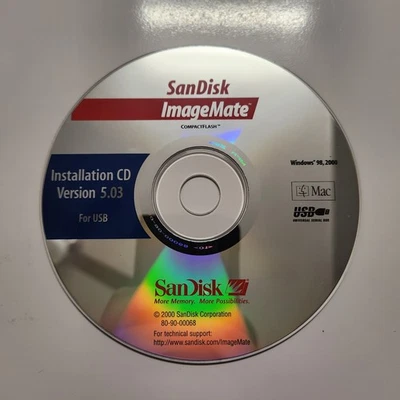 SanDisk ImageMate CompactFlash Installation CD V5.03 (PC; 2000) #2212 - Image 1 of 2
