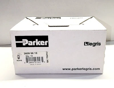 Pack of 10 Legris 3609 56 18 Elbow  1/4" TUBE X 3/8" NPTM Nickel plated NEW - Image 1 of 2