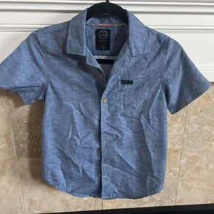 Boys Button Down Shirt Blue Size 8 - Picture 1 of 4