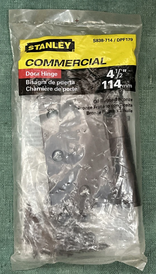 Stanley S838-714 Dpf179 4 1/2 Oil Rubbed Bronze Commercial Door Hinge