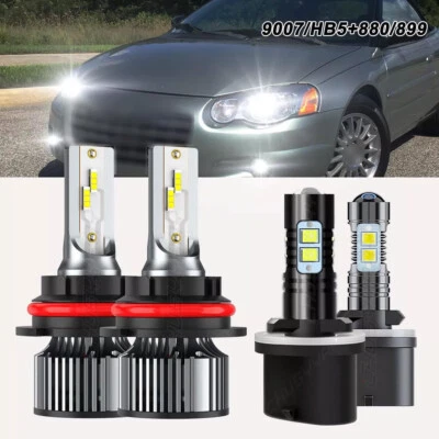 Faro LED HI/LO +880 faros antiniebla para Chrysler Sebring 2001-2005 9007 Foto 1 de 4