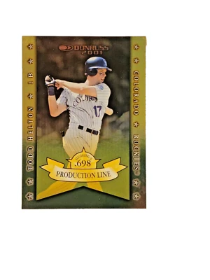 Todd Helton 2001 Donruss #PL-21 Production Line #d/698 Rookie - Image 1 of 2