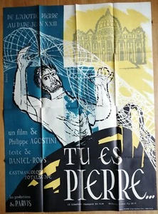 TU ES PIERRE affiche cinema originale 160x120 '58 documentaire religieux - Afbeelding 1 van 1