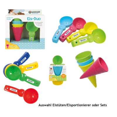 spielstabil Eistüte, Eisportionierer o. Eis-Duo, Sandspielzeug, Made in Germany - Bild 1 von 3
