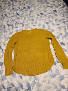 SO Mustard Yellow Sweater Size Medium - Picture 1 of 4