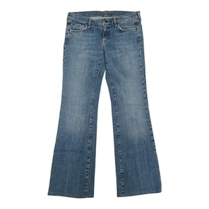 7 For All Mankind Jean Pants Womens Flare Blue Denim 30x31 Cut 706732 - Picture 1 of 14