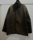 Vintage Barbour Quilted Jacket Brown, Size Xl.