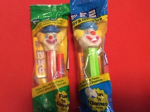 PEZ’ RETIRED  PETER THE CLOWN VINTAGE 1990’s-RED BASE CLOWN HAS THINNER FACE - Picture 1 of 2