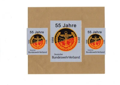 3 AUFKLEBER 55 JAHRE DEUTSCHER BUNDESWEHR VERBAND 1956 - 2011 BUNDESWEHRVERBAND - Bild 1 von 2