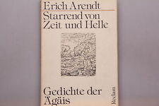 159188 Arendt STARREND VON ZEIT UND HELLE Gedichte der Ägäis HC +Illus Reclam