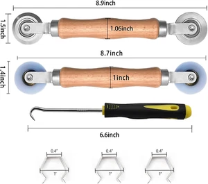 Upgrade Window Screen Repair Kit, Steel/Nylon Roller Tool with Bearing, Splin... - Picture 1 of 9