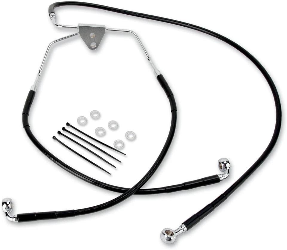 +10"" Black Front Brake Line for Harley-Davidson Road King EFI FLHR 2008-2013 - Image 1 of 1