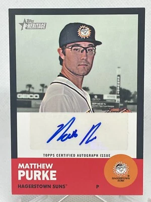 Matthew Purke 2012 Topps Heritage Minors Real One Autograph /50 Auto #ROA-MP - Image 1 of 2