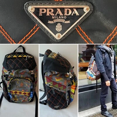 Prada Back Pack Quilted, Nylon, Spring 2017, Multicolor Print - Image 1 of 4