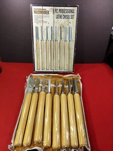 Professional Woodworker 8pc Lathe Chisel Set W Box & Pouch - Picture 1 of 19