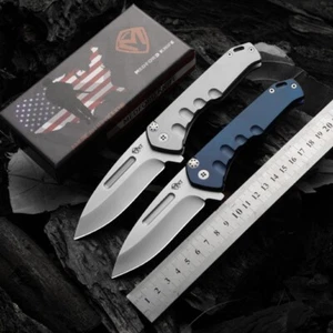 8.5''New Fast Opening D2 Steel Blade All Steel Handle Tactics Folding Knife DF33 - Picture 1 of 8