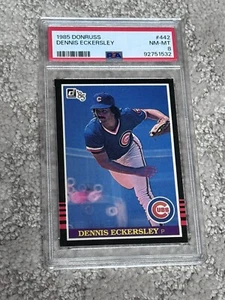 PSA 8 BASEBALL CARD 1985 DONRUSS CHICAGO CUBS HOF DENNIS ECKERSLEY - Picture 1 of 1