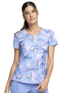Dumbo Cherokee Scrubs Tooniforms Disney V Neck Top TF756 DUBE - Picture 1 of 7