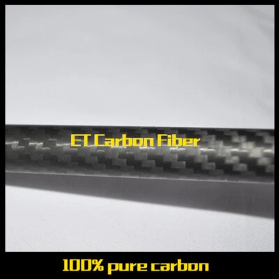 3K Carbon Fiber Tube OD22mm x ID18mm 19mm 20mm X 500mm 100% Roll Wrapped Tubing - Image 1 of 4