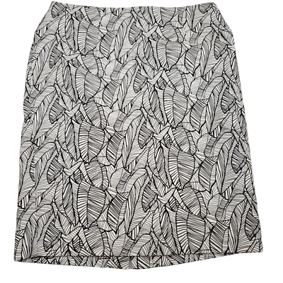 Falda para mujer Saint Tropez West talla 4 negra blanca floral cremallera trasera algodón elástico Foto 1 de 4