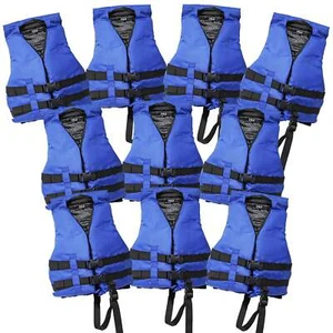 10 Pack Unbranded Life jacket paddle vest; Coast Guard approved Type III PFD lif - Picture 1 of 15