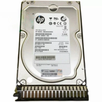 HP 693687-B21 4TB 7.2K 6G LFF 3.5" SATA SC HDD 693720-001 NEW - Image 1 of 2