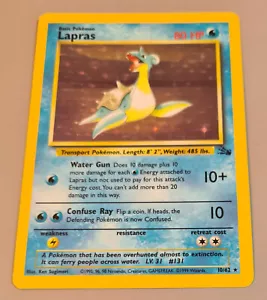 Lapras # 10/62 Rare Holo aus Fossil 2000 Pokemon EN Near Mint to Mint Vintage - Bild 1 von 8