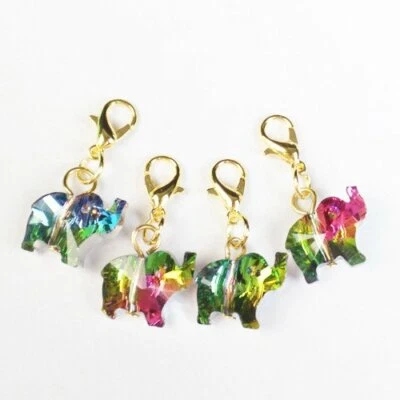 12 piezas broche langosta oro tibetano cristal titanio elefante colgante cuentas Foto 1 de 2