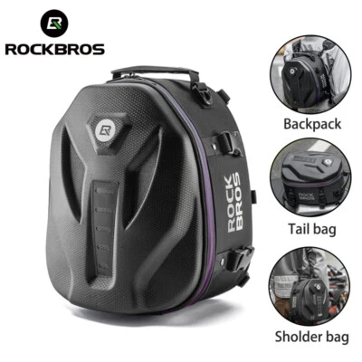 ROCKBROS Motorcycle Tail Bag Hard Shell Multi-functional 12.5L Storage Bag - Image 1 of 4