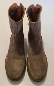 Geox Catria Botines Chelsea Cuero Gamuza Perforado Beige Reino Unido 3 UE 36 - Imagen 1 de 6
