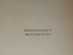 "Shakespeare's Masterpieces" Vintage Book Inc New York press no date - Imagen 1 de 6