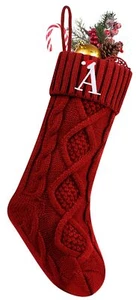 Personalized Christmas Stockings with Initials, 18 Inches Large Embroidered M... - Picture 1 of 7