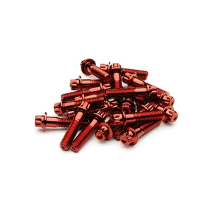 M8 32mm Red 3PC Wheel Split Rim Assembly Bolts CCW Rotiform WCI Work Wheels - Picture 1 of 15