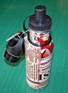 BIOS H2O Stainless Steel WATER BOTTLE - BPA Free 20 oz / 600 mL - Newspaper  - Picture 1 of 10