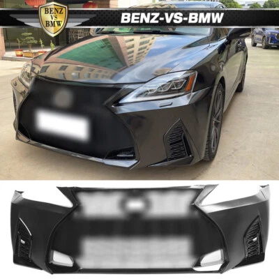 Se adapta a 06-13 Lexus IS250 IS350 actualización a 2021 IS F estilo deportivo cubierta de parachoques delantero Foto 1 de 4