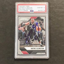 2016-17 Panini Prizm #90 Wayne Ellington Signed Card AUTO 10 PSA Slabbed Heat