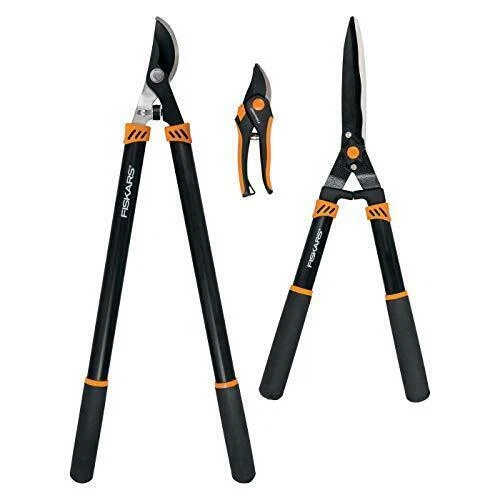 Fiskars 395540-1003 Lopper and Pruner Garden Tool (3-Piece Set)