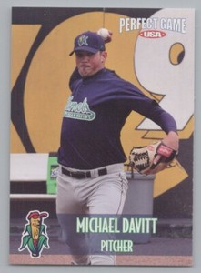 Michael Davitt 2008 Perfect Game Cedar Rapids Kernels Angels Minor League 