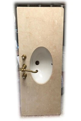 plan marbre, vasque et robinetterie idéal rénovation - Photo 1/3