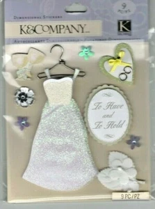 K & Company WEDDING themed Stickers~U Pick~Nice! Quick Ship - Picture 1 of 6