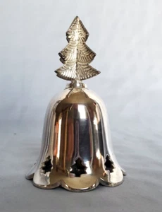Silverplated Christmas Tree Bell in the Original Box - Picture 1 of 8