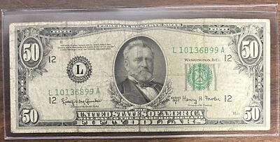 1950 San Francisco $50 Bill 50BL33 - Image 1 of 2