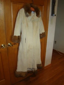 Vintage Kangaroo Fur Coat Cornelius Cream Full Length Genuine Sydney Australia - Picture 1 of 18