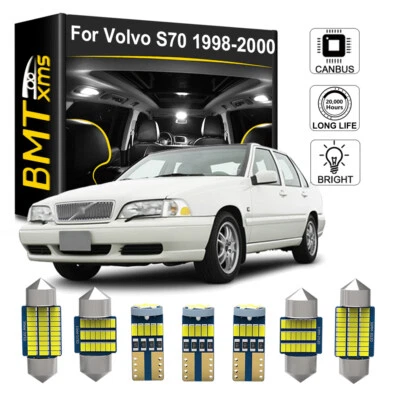 10Pcs Super White Interior LED Light Bulb Kit Pack for 1998-2000 Volvo S70 Sedan - Изображение 1 из 4