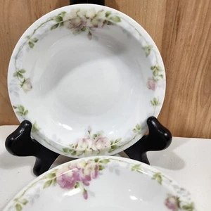 3) Vintage Rosenthal Donatello Pink Roses Fruit Dessert 5" Bowl 1900s Bavaria - Picture 1 of 10