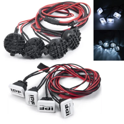 4LED Lights Kit Round Roof Light Headlight Spotlight for 1/10 RC Car SCX10 TRX-4 - Image 1 of 3