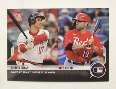 2021 Topps Now Shohei Ohtani/Joey Votto  #604 AL + NL Players Month Angels Reds - Image 1 of 2