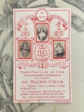 Antique Pious Image Three Piety Practices Dopter Holy Card