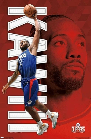 Kawhi Leonard SLAM Los Angeles Clippers NBA Basketball Action 22x34 Wall POSTER Cover