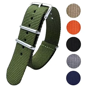 Watch Strap Nylon One Piece Band Military Army Diver 18mm 20mm 22mm MOD - Picture 1 of 31